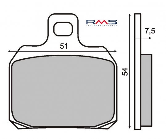 Brzdové destičky RMS 225100490 organické