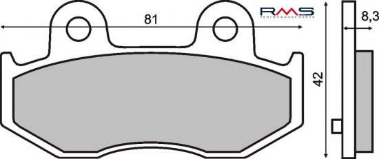 Brzdové destičky RMS 225100670 organické