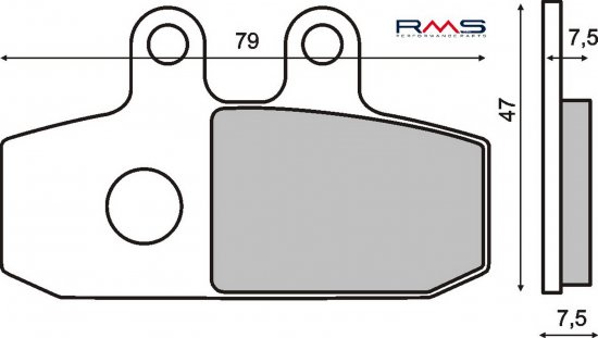 Brzdové destičky RMS 225100680 organické