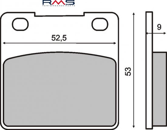 Brzdové destičky RMS 225100720 organické