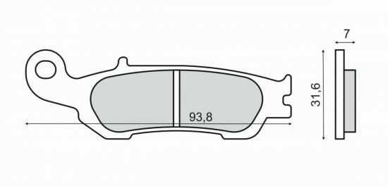 Brzdové destičky RMS 225102840 organické