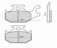 Brzdové destičky RMS 225102880 organické