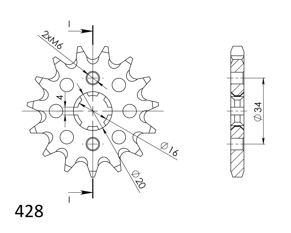 Řetězové kolečko SUPERSPROX CST-1263:17 17 zubů, 428