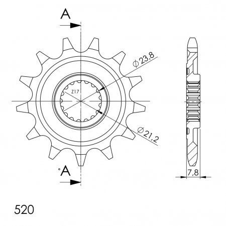 Řetězové kolečko SUPERSPROX CST-1326:12 12 zubů, 520