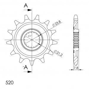 Řetězové kolečko SUPERSPROX CST-1326:13 13 zubů, 520