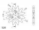 Řetězové kolečko SUPERSPROX CST-1445:11 11 zubů, 520