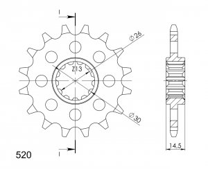 Řetězové kolečko SUPERSPROX CST-332:13