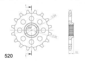 Řetězové kolečko SUPERSPROX CST-402:16 16 zubů, 520