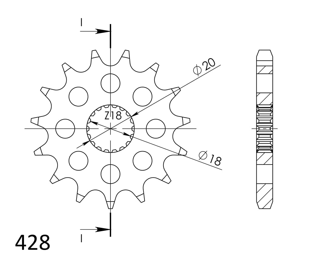 Řetězové kolečko SUPERSPROX CST-426:12 12 zubů, 428