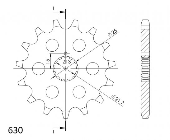 Řetězové kolečko SUPERSPROX CST-518:16 16 zubů, 630