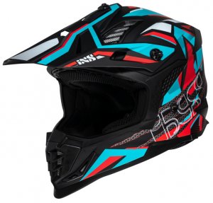 Cross helmet iXS iXS363 2.0 matná černá-petrolejová-červená XS